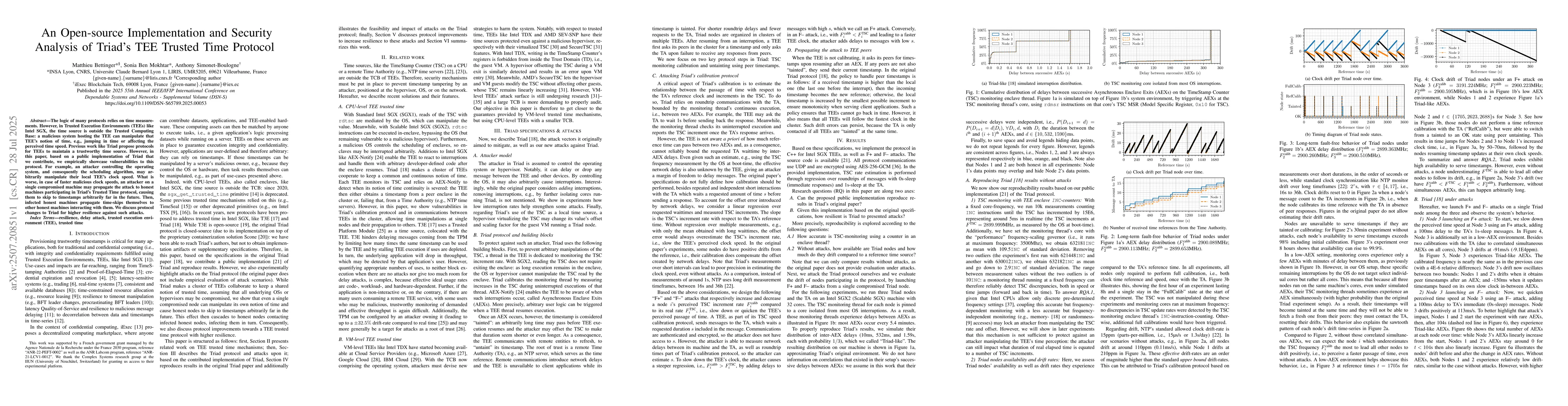 Thumbnail for An Open-source Implementation and Security Analysis of Triad's TEE
  Trusted Time Protocol