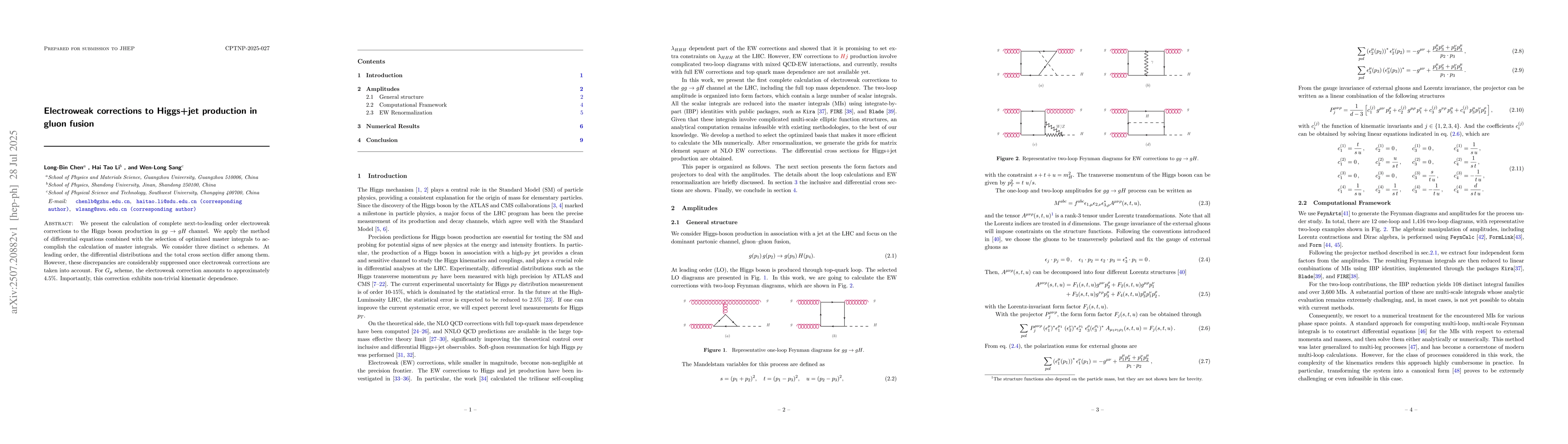 Thumbnail for Electroweak corrections to Higgs+jet production in gluon fusion