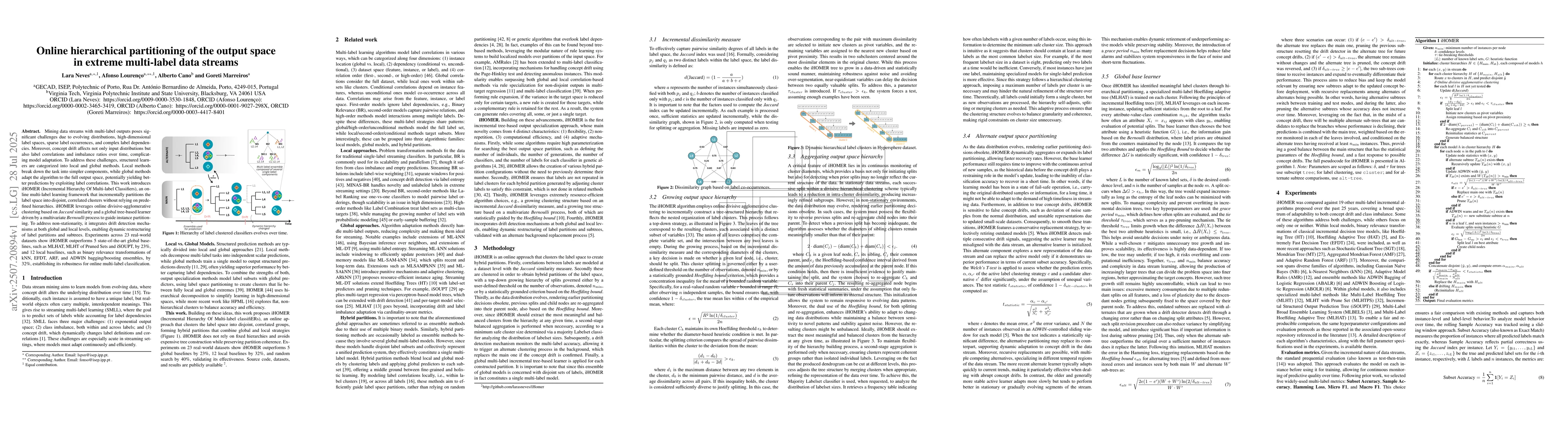 Thumbnail for Online hierarchical partitioning of the output space in extreme
  multi-label data stream