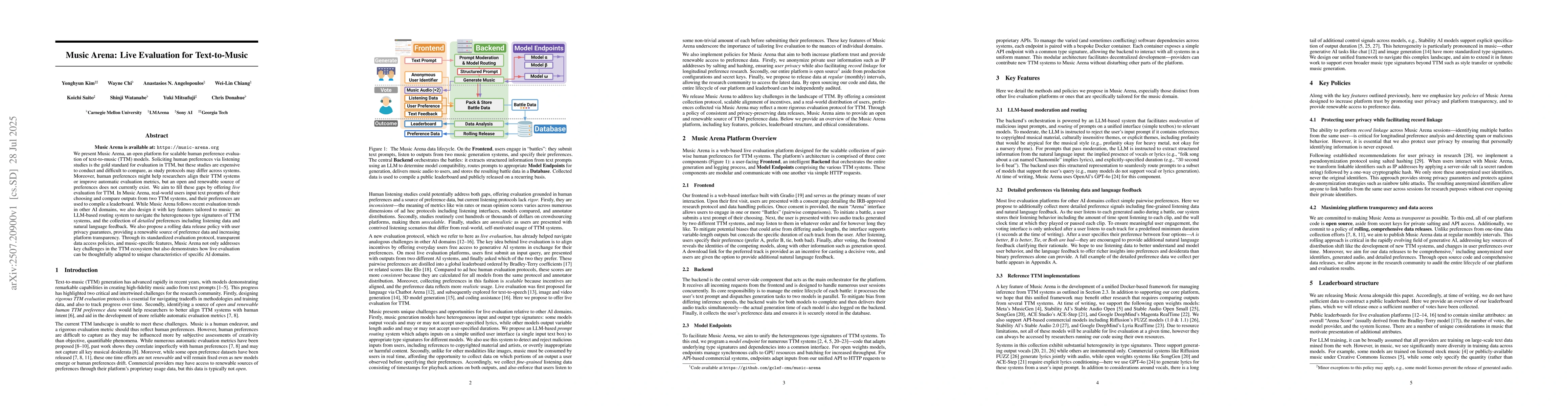 Thumbnail for Music Arena: Live Evaluation for Text-to-Music