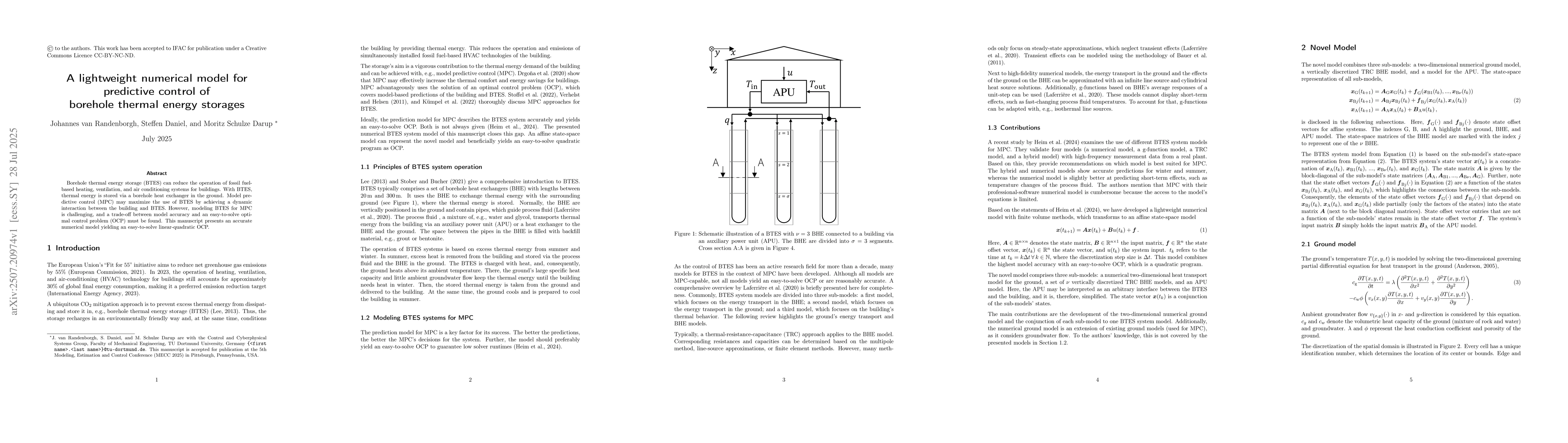Thumbnail for A lightweight numerical model for predictive control of borehole thermal
  energy storages