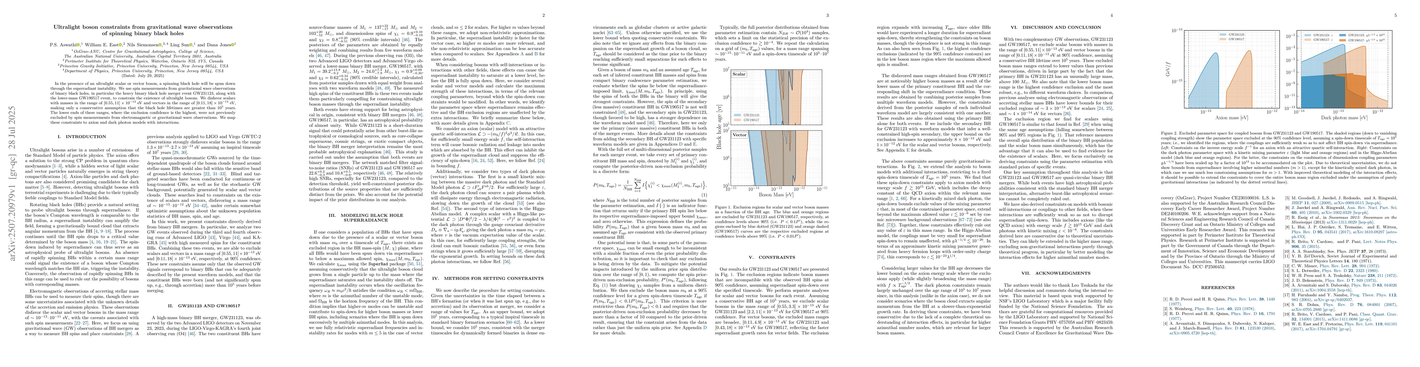 Thumbnail for Ultralight boson constraints from gravitational wave observations of
  spinning binary black holes