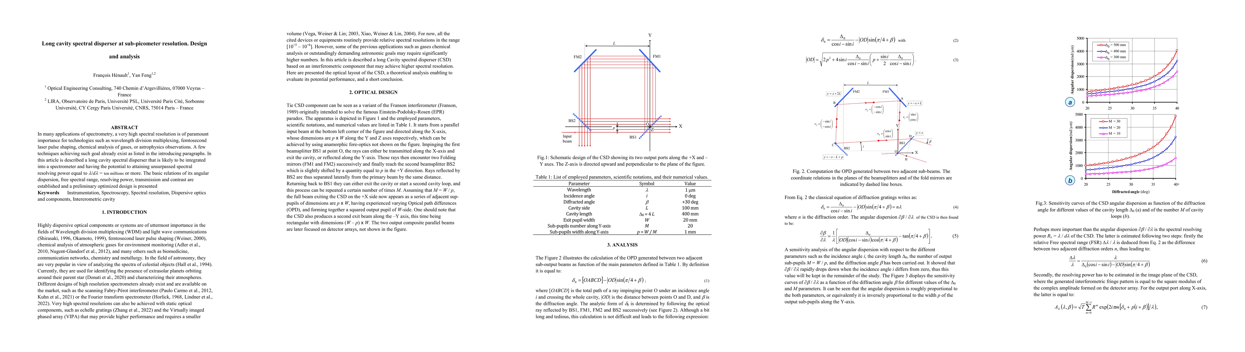 Thumbnail for Long cavity spectral disperser at sub-picometer resolution. Design and
  analysis