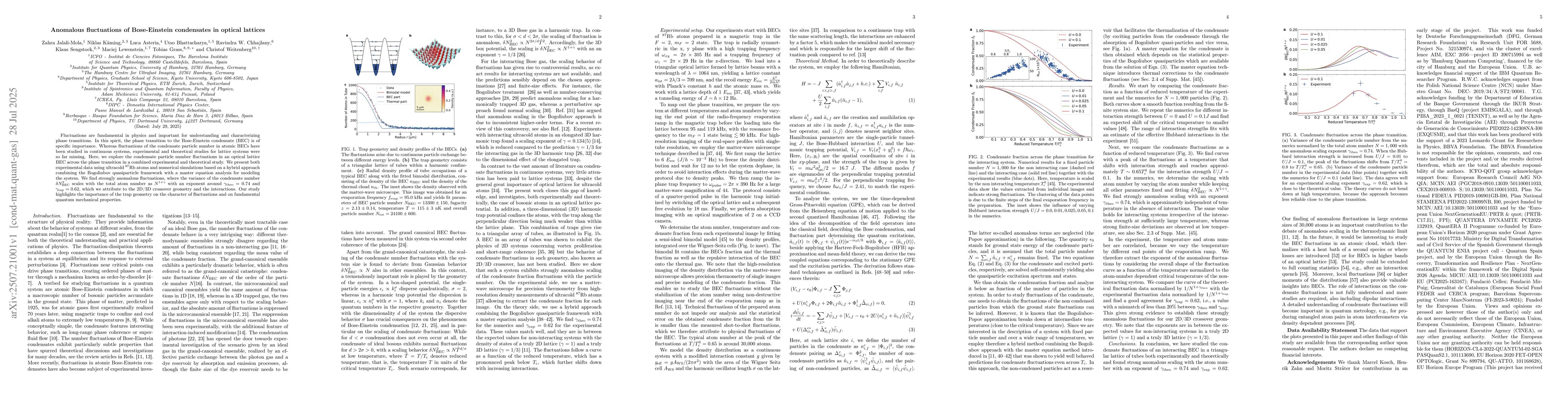 Thumbnail for Anomalous fluctuations of Bose-Einstein condensates in optical lattices
