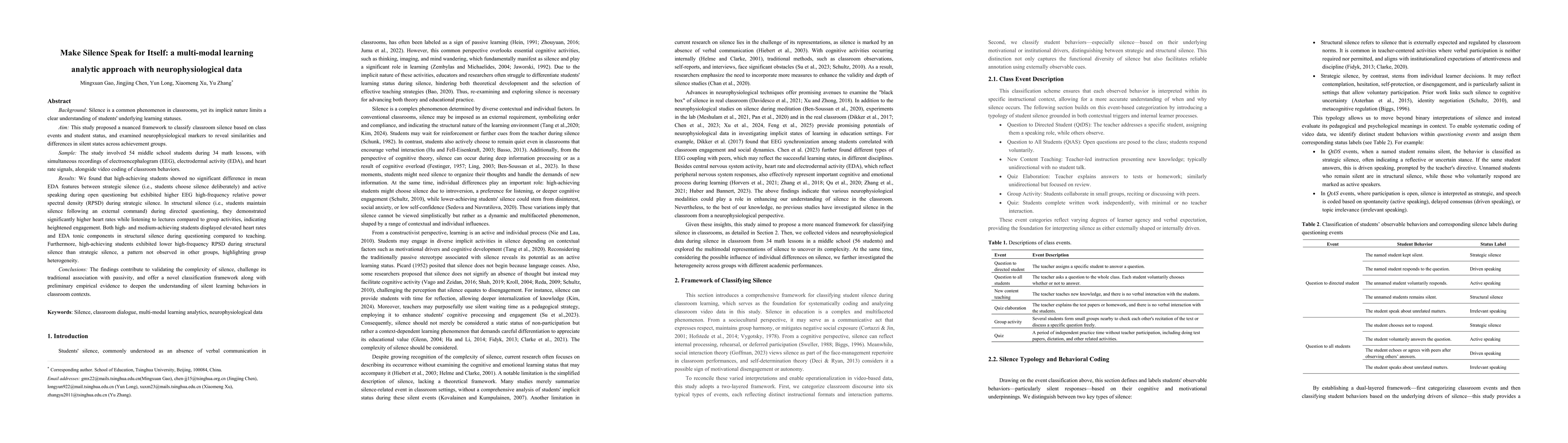 Thumbnail for Make Silence Speak for Itself: a multi-modal learning analytic approach
  with neurophysiological data