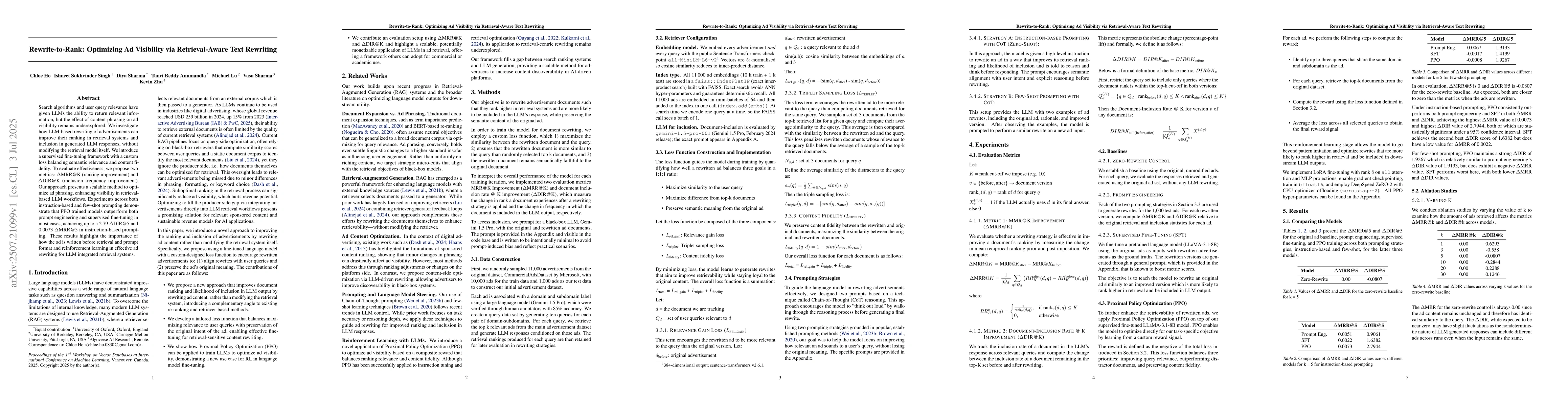 Thumbnail for Rewrite-to-Rank: Optimizing Ad Visibility via Retrieval-Aware Text
  Rewriting