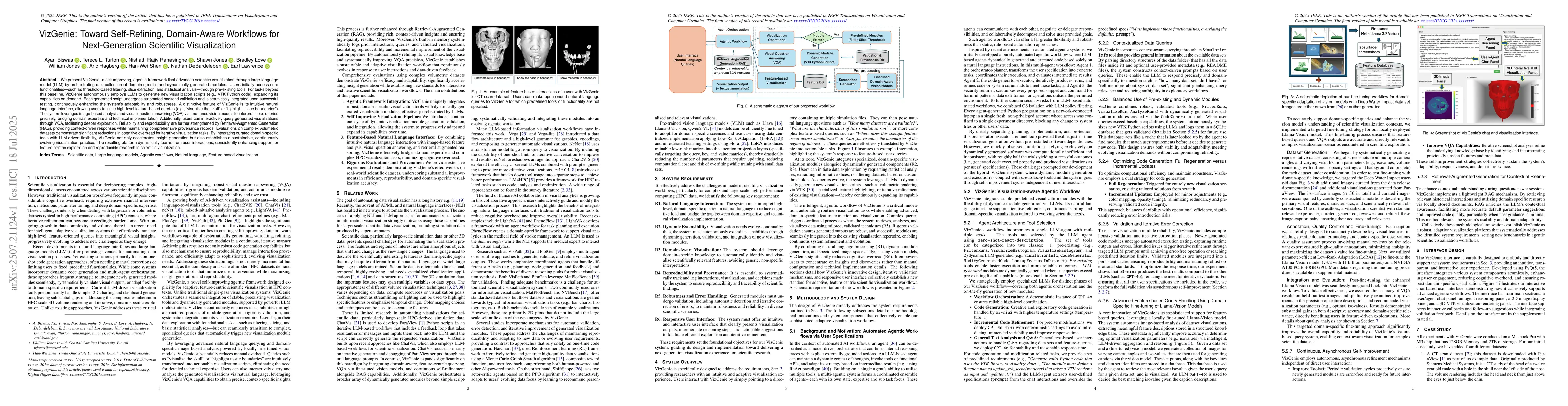 Thumbnail for VizGenie: Toward Self-Refining, Domain-Aware Workflows for
  Next-Generation Scientific Visualization