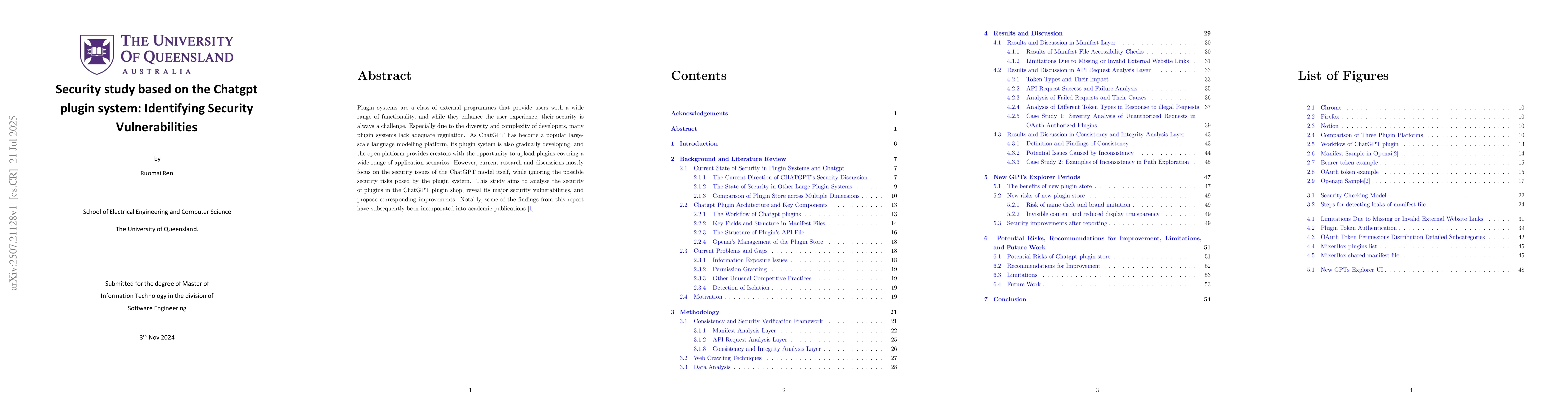 Thumbnail for Security study based on the Chatgptplugin system: ldentifying Security
  Vulnerabilities