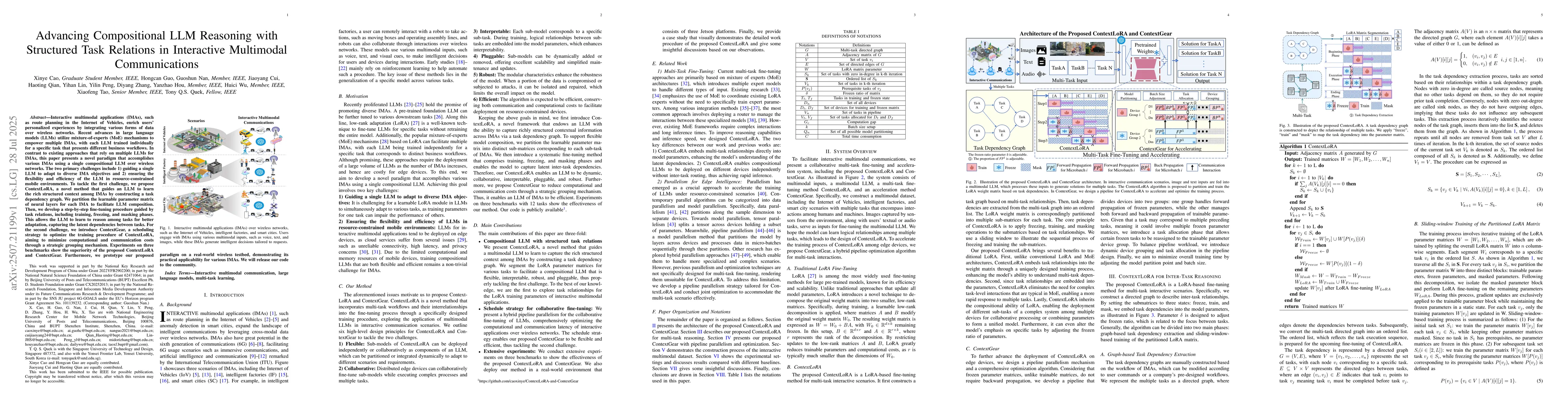 Thumbnail for Advancing Compositional LLM Reasoning with Structured Task Relations in
  Interactive Multimodal Communications