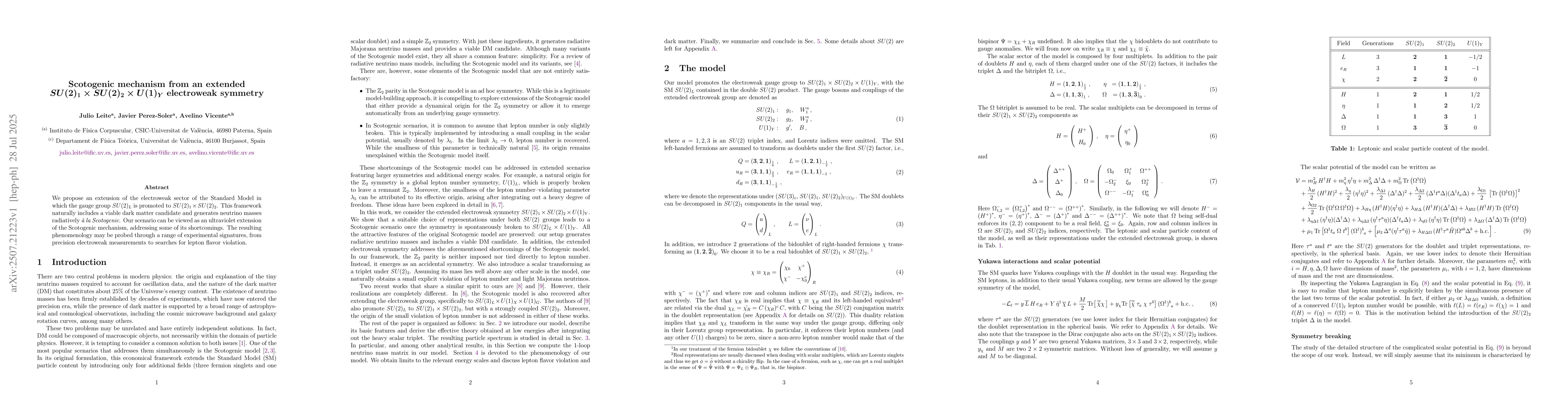 Thumbnail for Scotogenic mechanism from an extended $\boldsymbol{SU(2)_1 \times
  SU(2)_2 \times U(1)_Y}$ electroweak symmetry