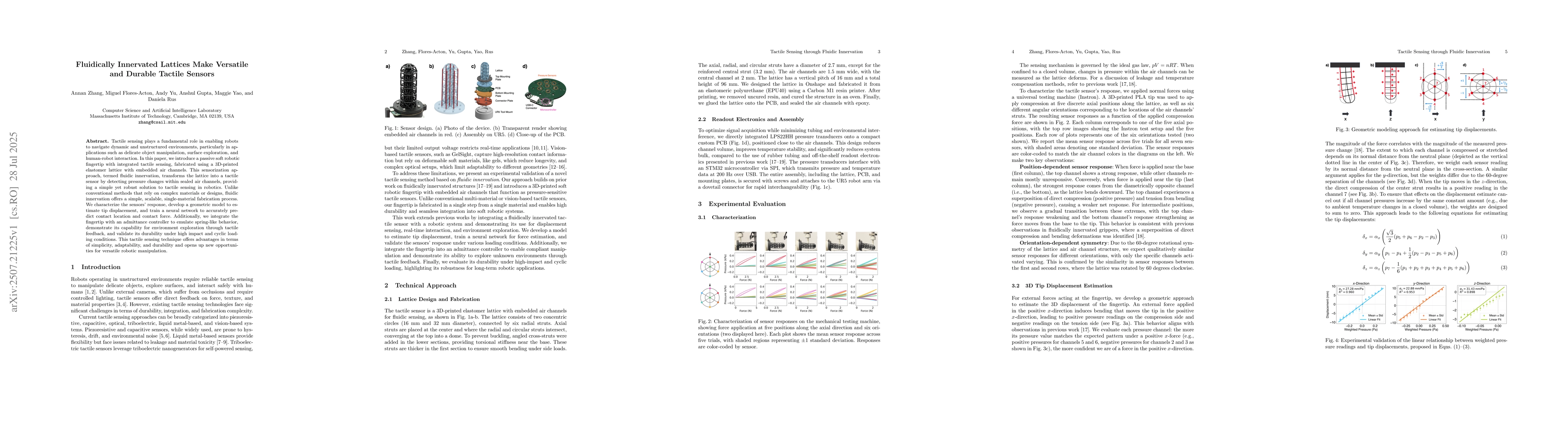 Thumbnail for Fluidically Innervated Lattices Make Versatile and Durable Tactile
  Sensors