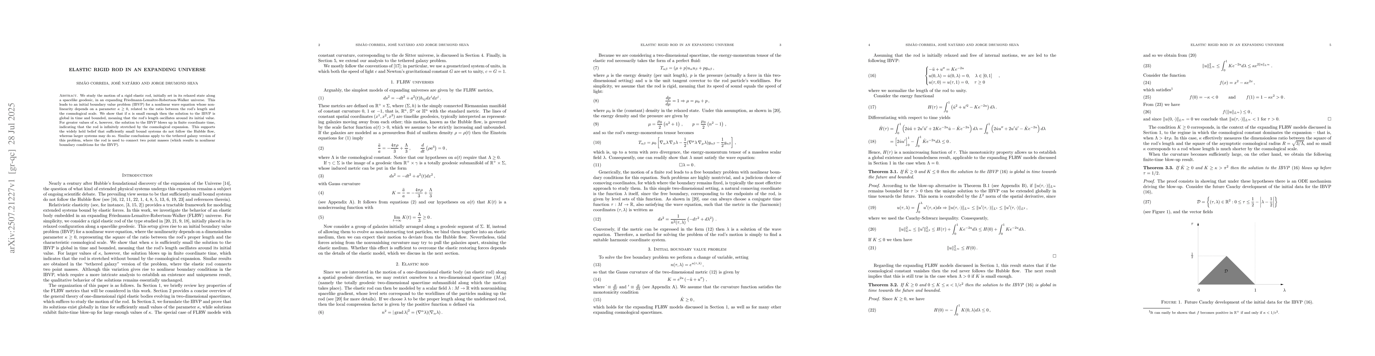 Thumbnail for Elastic rigid rod in an expanding universe