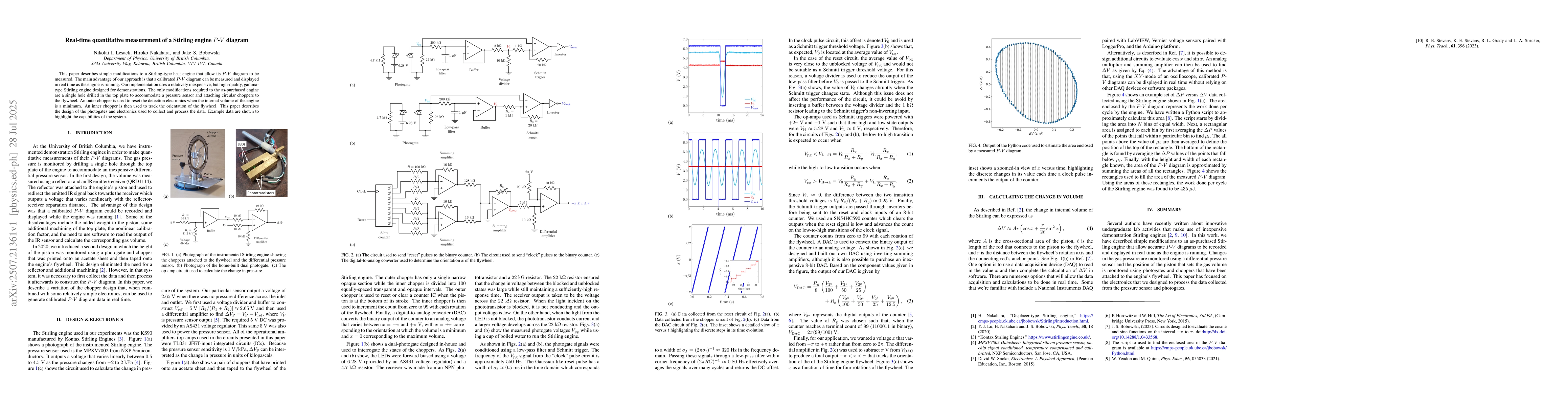 Thumbnail for Real-time quantitative measurement of a Stirling engine P-V diagram