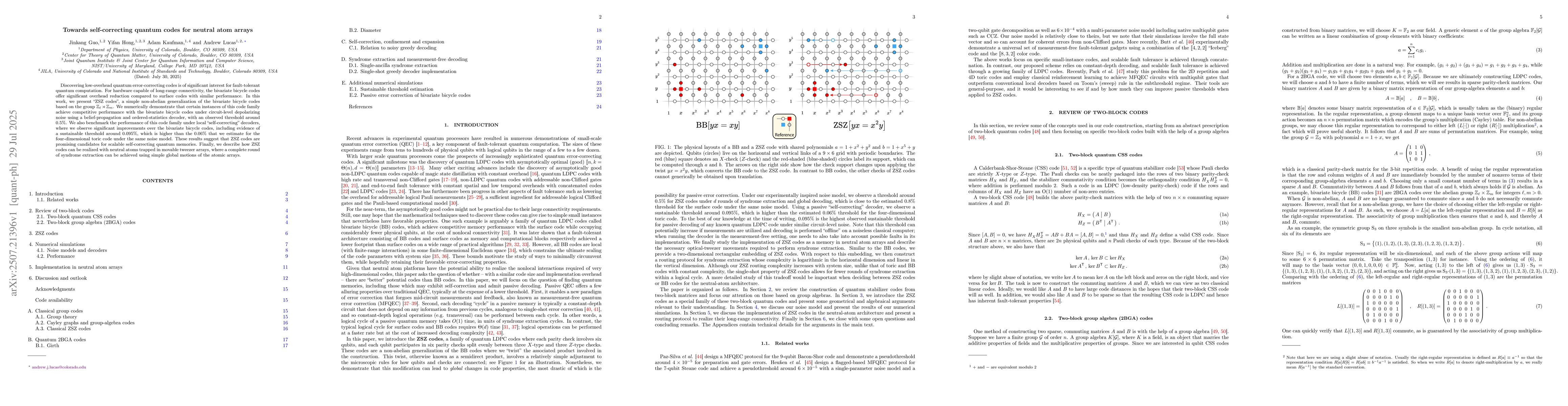 Thumbnail for Towards self-correcting quantum codes for neutral atom arrays