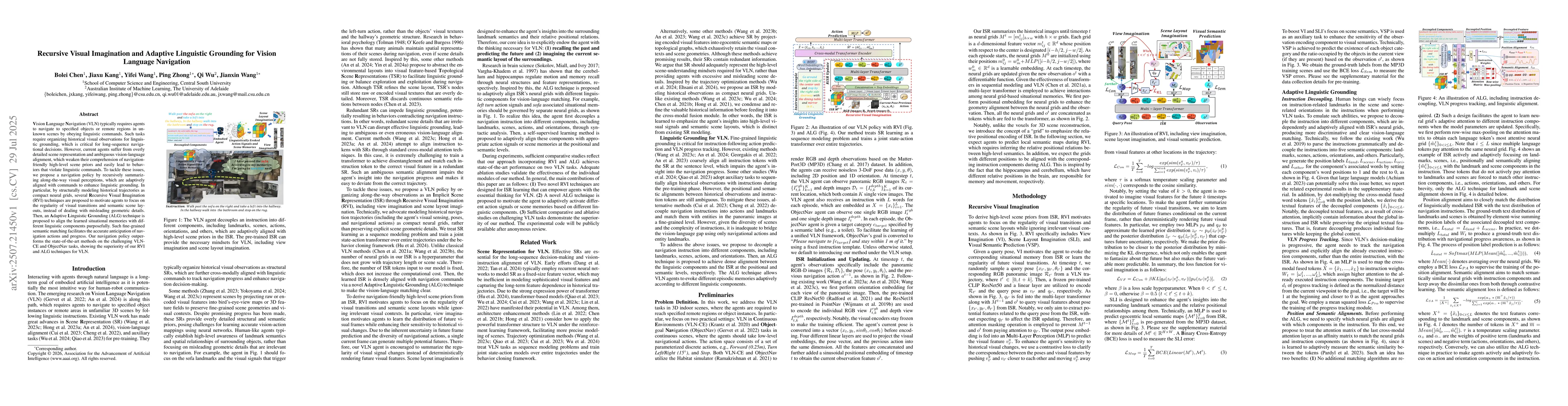 Thumbnail for Recursive Visual Imagination and Adaptive Linguistic Grounding for
  Vision Language Navigation