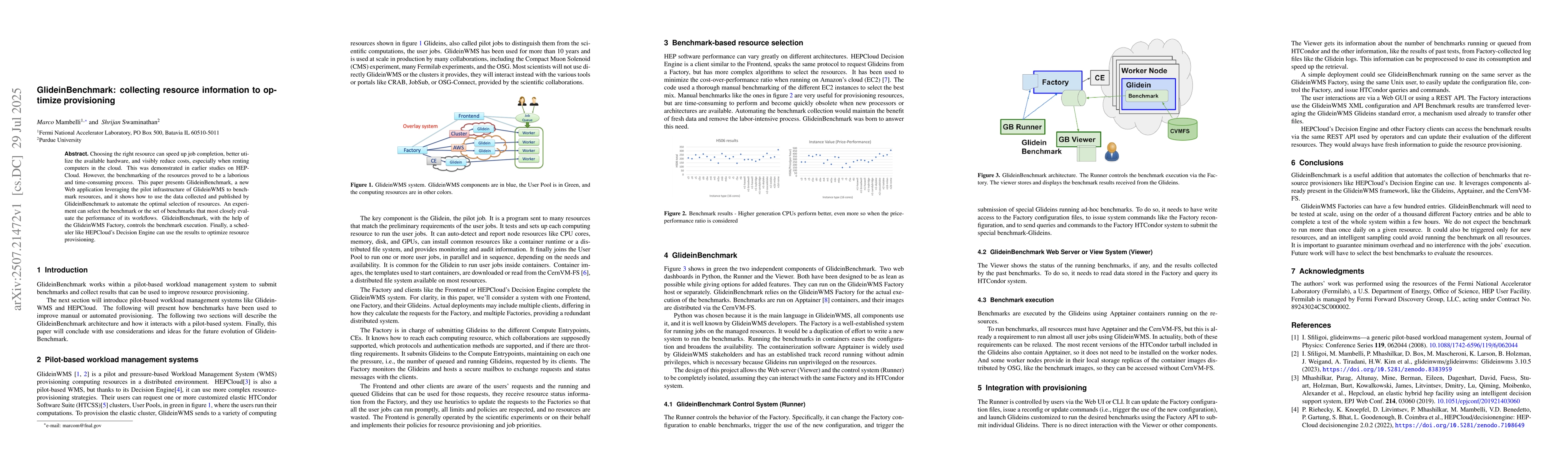 Thumbnail for GlideinBenchmark: collecting resource information to optimize
  provisioning
