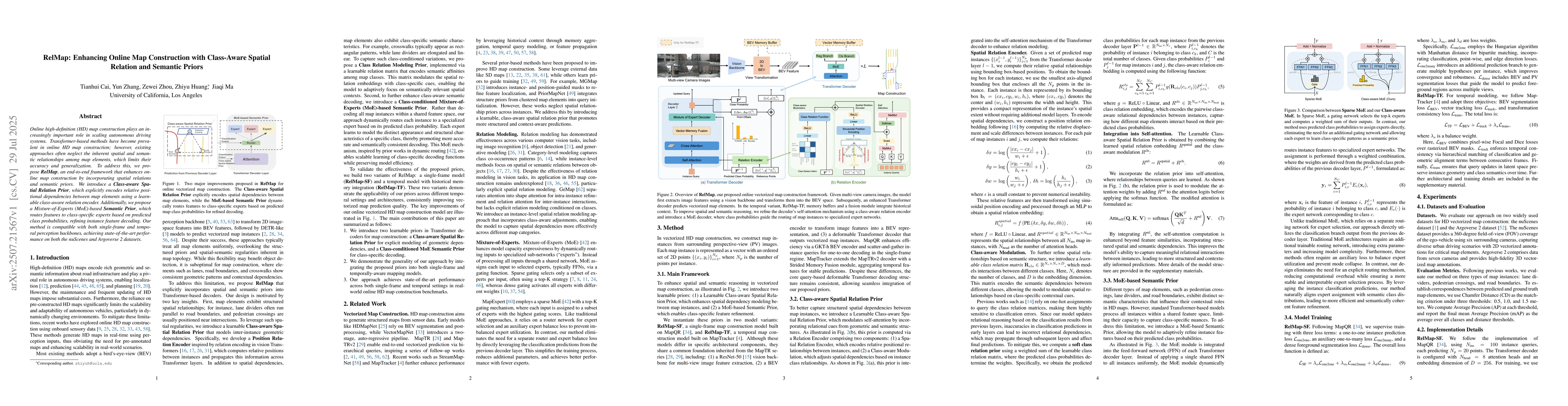 Thumbnail for RelMap: Enhancing Online Map Construction with Class-Aware Spatial
  Relation and Semantic Priors
