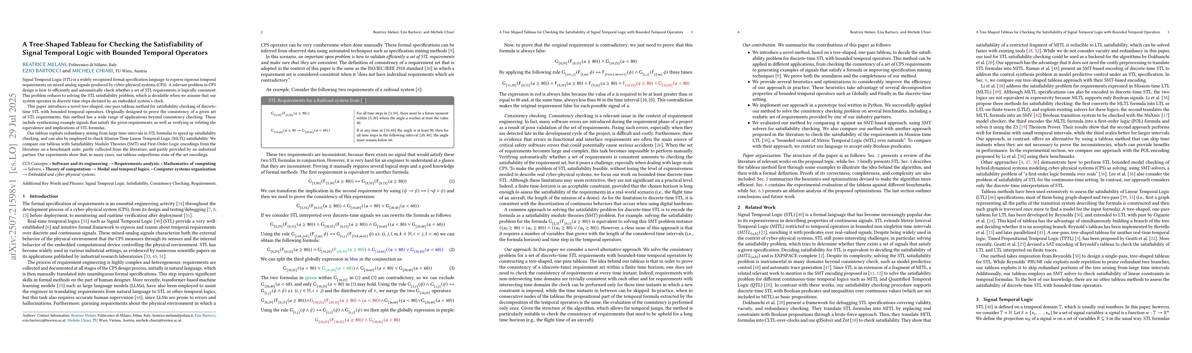 Thumbnail for A Tree-Shaped Tableau for Checking the Satisfiability of Signal Temporal
  Logic with Bounded Temporal Operators