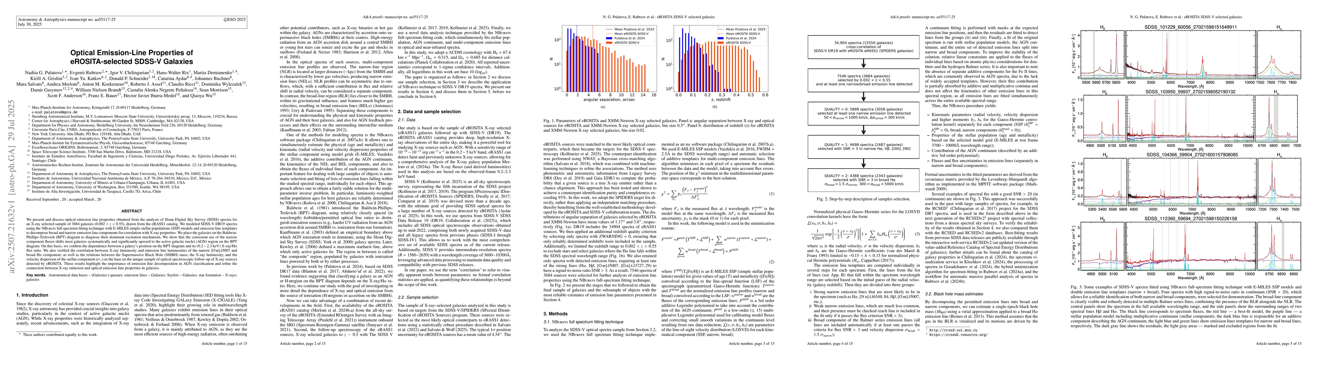 Thumbnail for Optical Emission-Line Properties of eROSITA-selected SDSS-V Galaxies