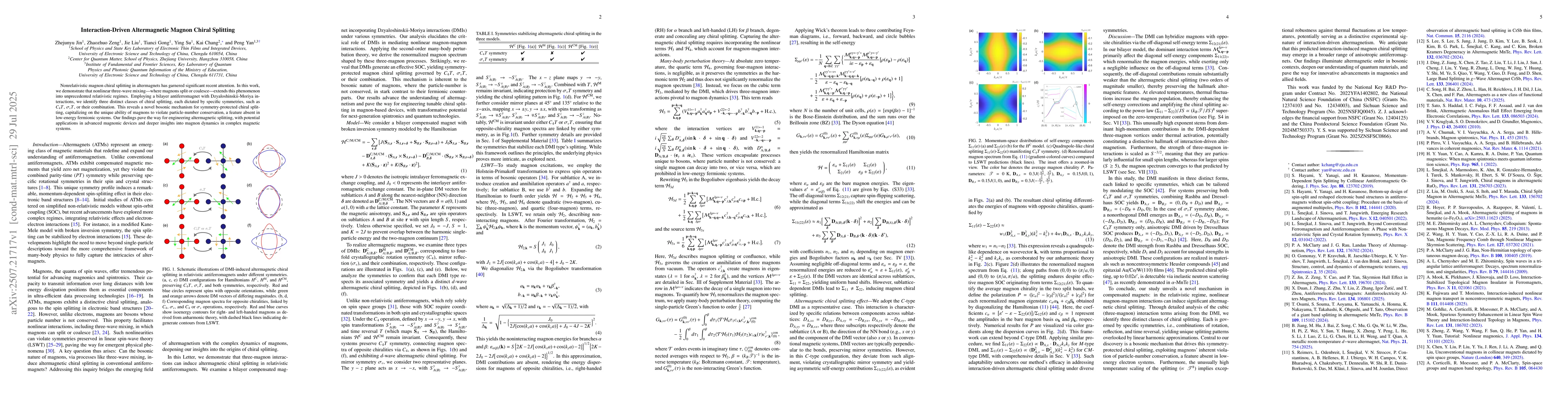 Thumbnail for Interaction-Driven Altermagnetic Magnon Chiral Splitting