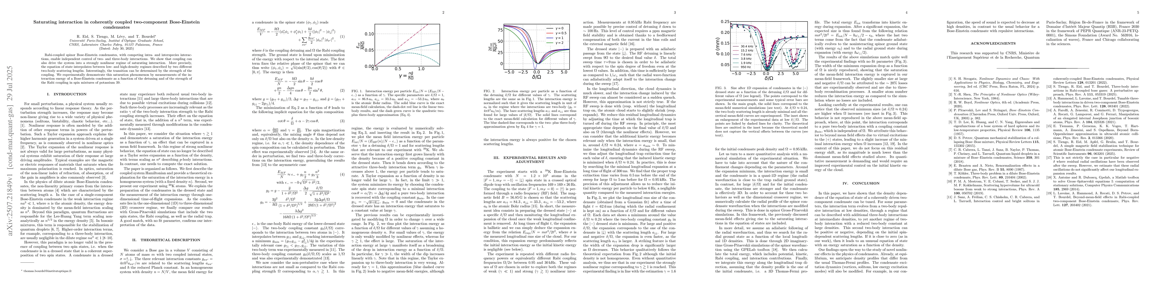 Thumbnail for Saturating interaction in coherently coupled two-component Bose-Einstein
  condensates