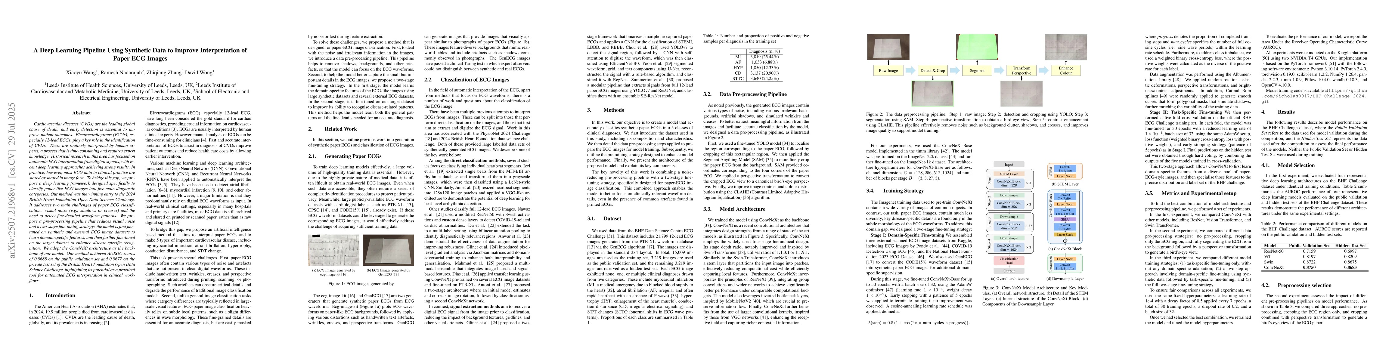 Thumbnail for A Deep Learning Pipeline Using Synthetic Data to Improve Interpretation
  of Paper ECG Images