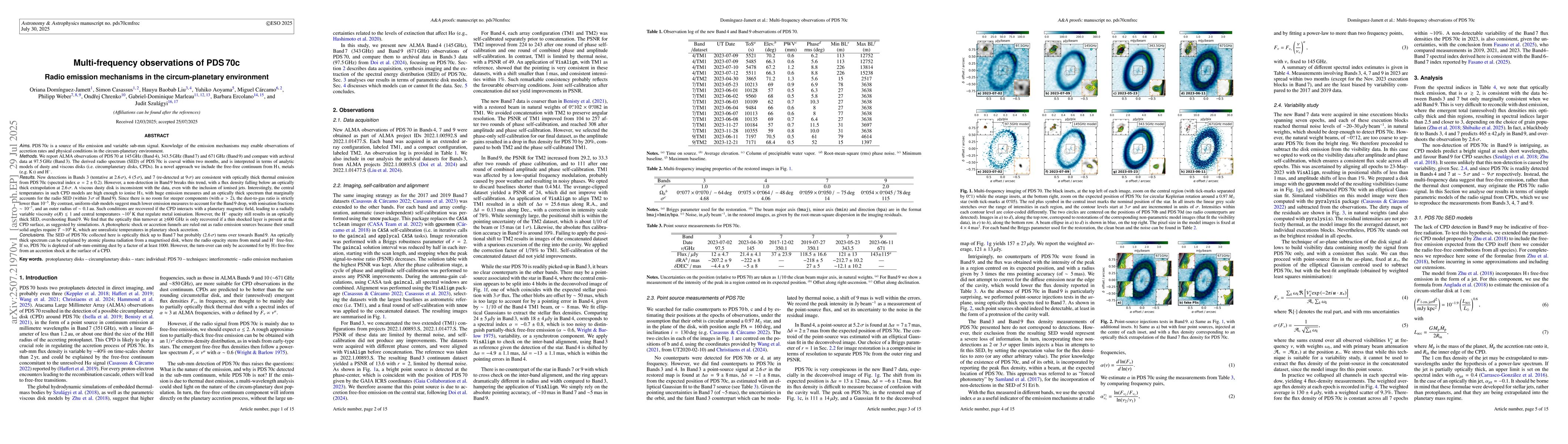 Thumbnail for Multi-frequency observations of PDS 70c: Radio emission mechanisms in
  the circum-planetary environment