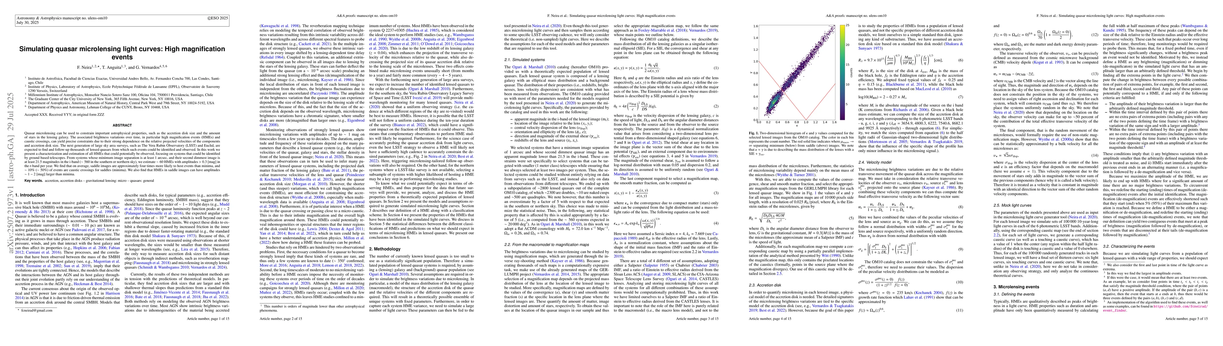 Thumbnail for Simulating quasar microlensing light curves: High magnification events