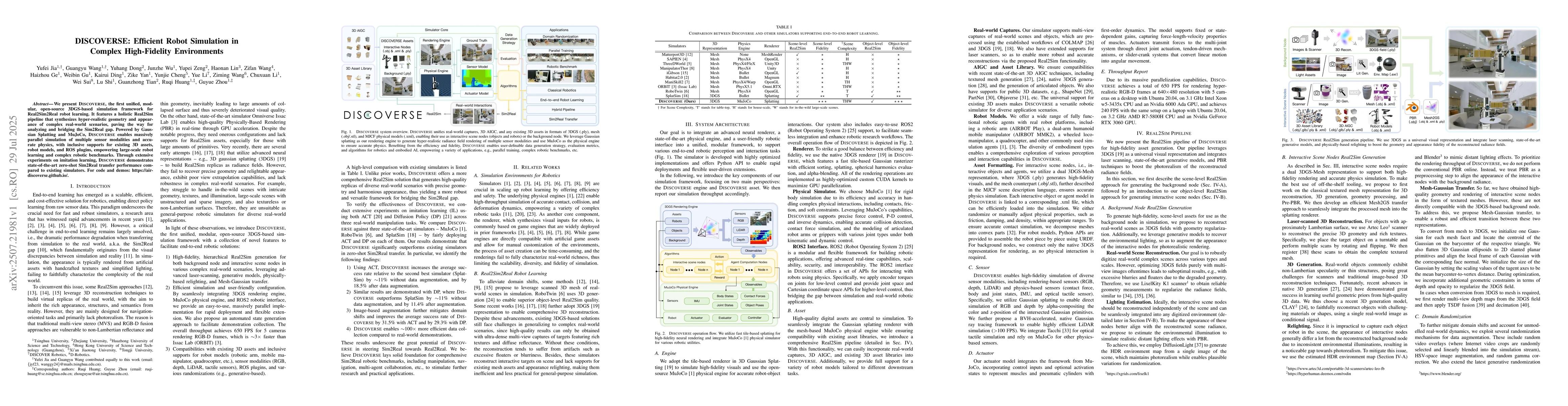 Thumbnail for DISCOVERSE: Efficient Robot Simulation in Complex High-Fidelity
  Environments