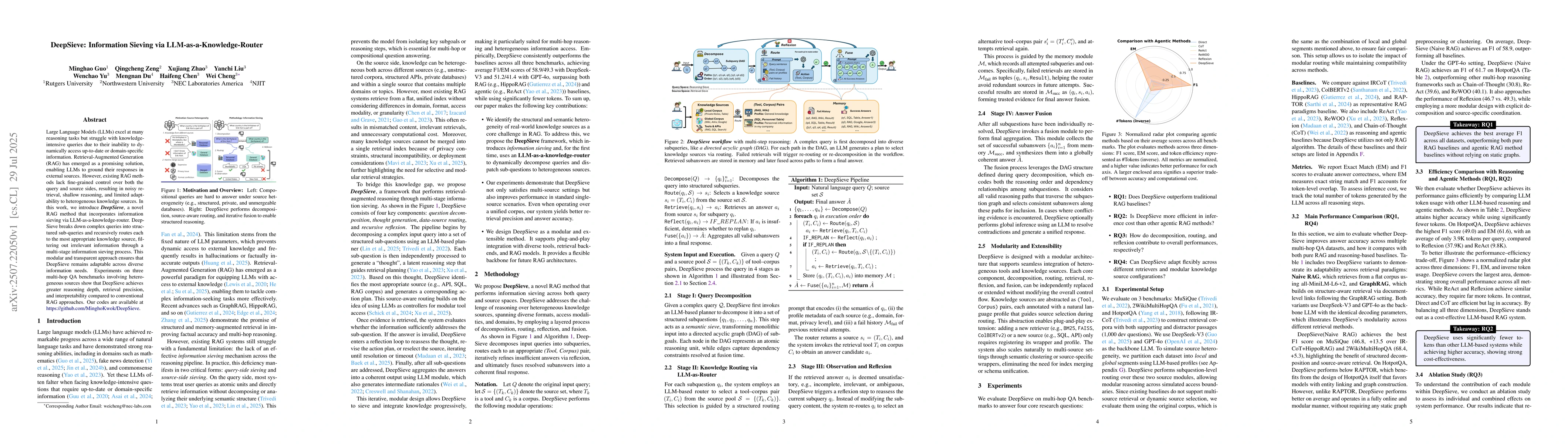 Thumbnail for DeepSieve: Information Sieving via LLM-as-a-Knowledge-Router