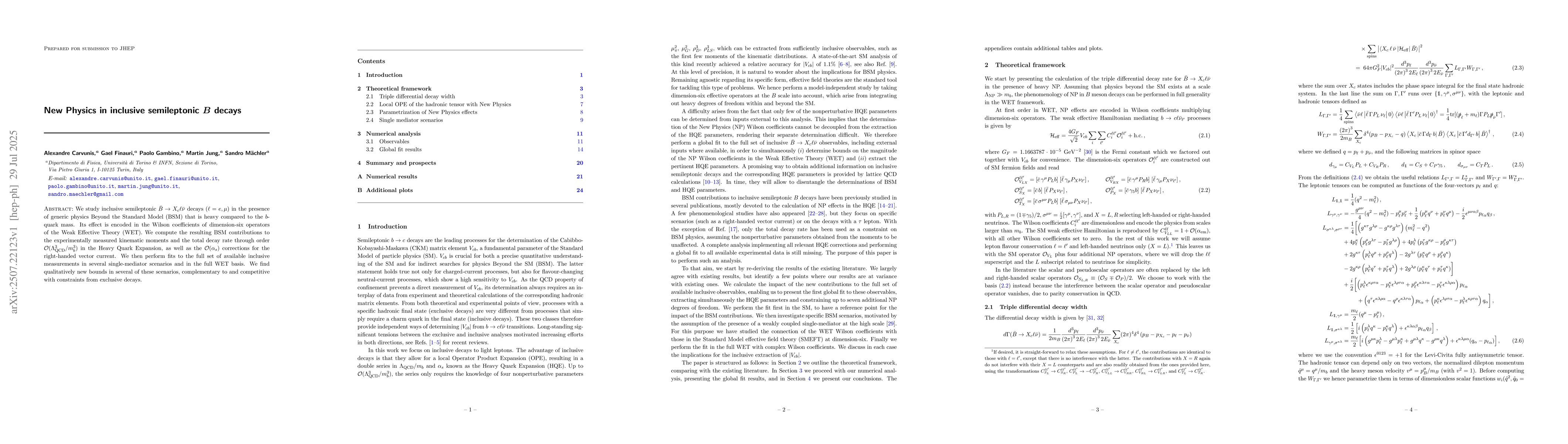 Thumbnail for New Physics in inclusive semileptonic $B$ decays