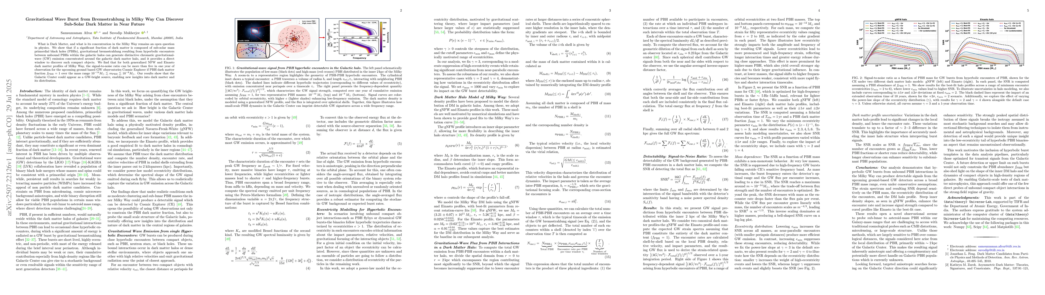 Thumbnail for Gravitational Wave Burst from Bremsstrahlung in Milky Way Can Discover
  Sub-Solar Dark Matter in Near Future