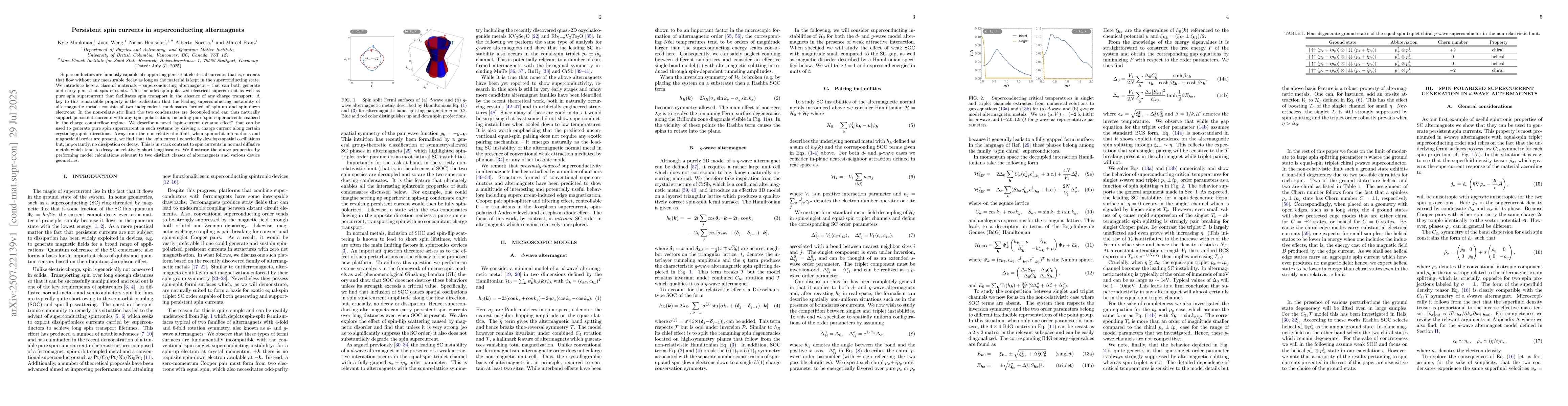 Thumbnail for Persistent spin currents in superconducting altermagnets