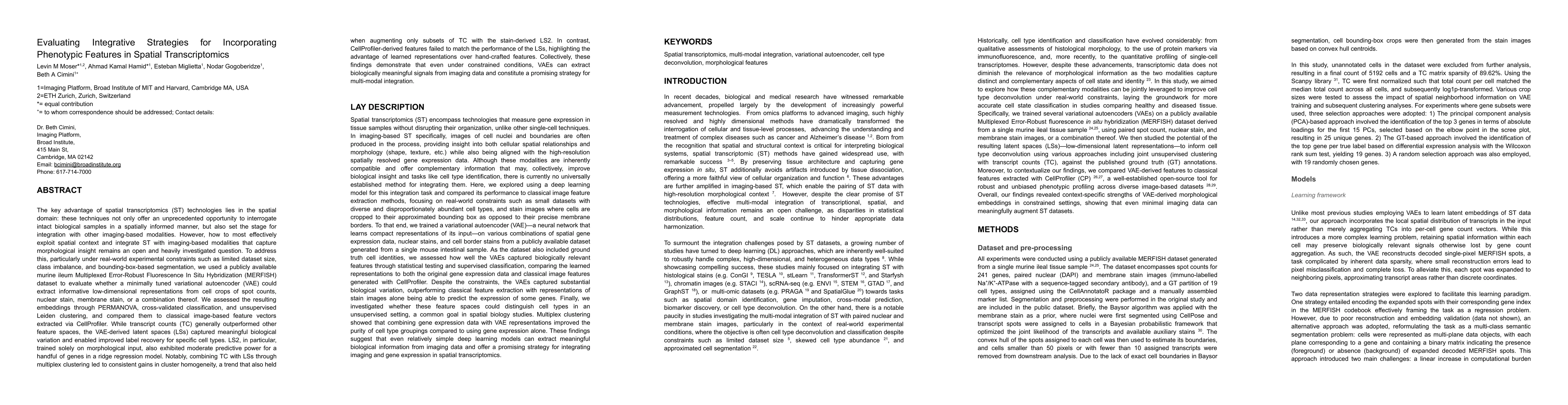 Thumbnail for Evaluating Integrative Strategies for Incorporating Phenotypic Features
  in Spatial Transcriptomics