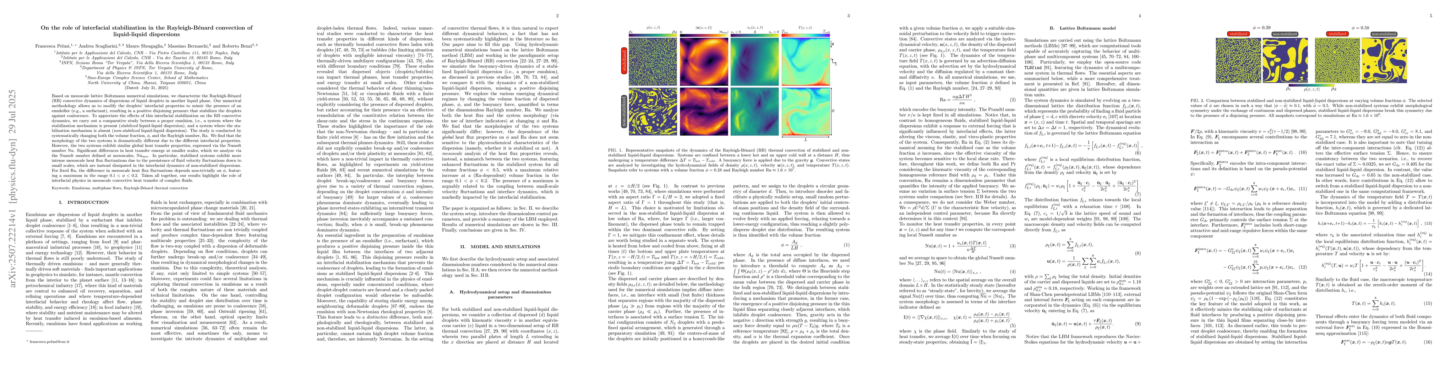 Thumbnail for On the role of interfacial stabilization in the Rayleigh-Bénard
  convection of liquid-liquid dispersions