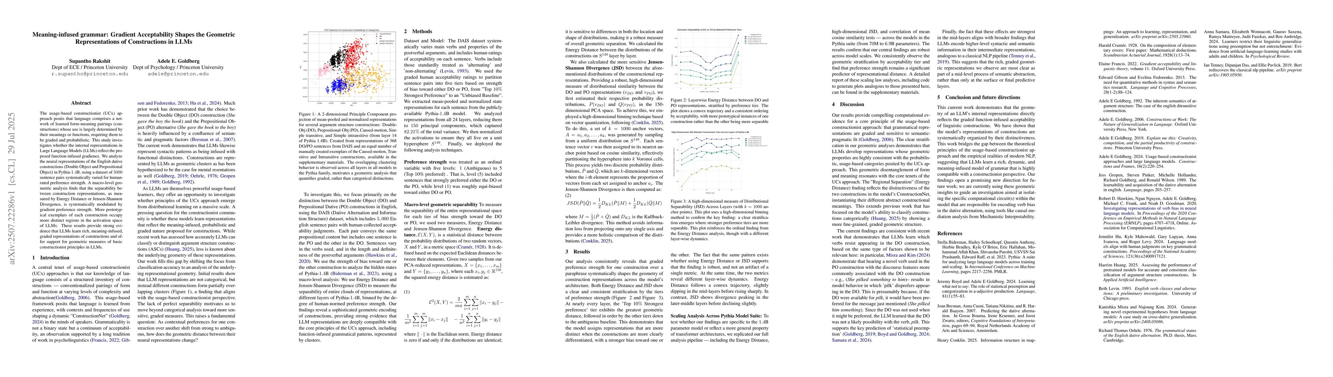 Thumbnail for Meaning-infused grammar: Gradient Acceptability Shapes the Geometric
  Representations of Constructions in LLMs