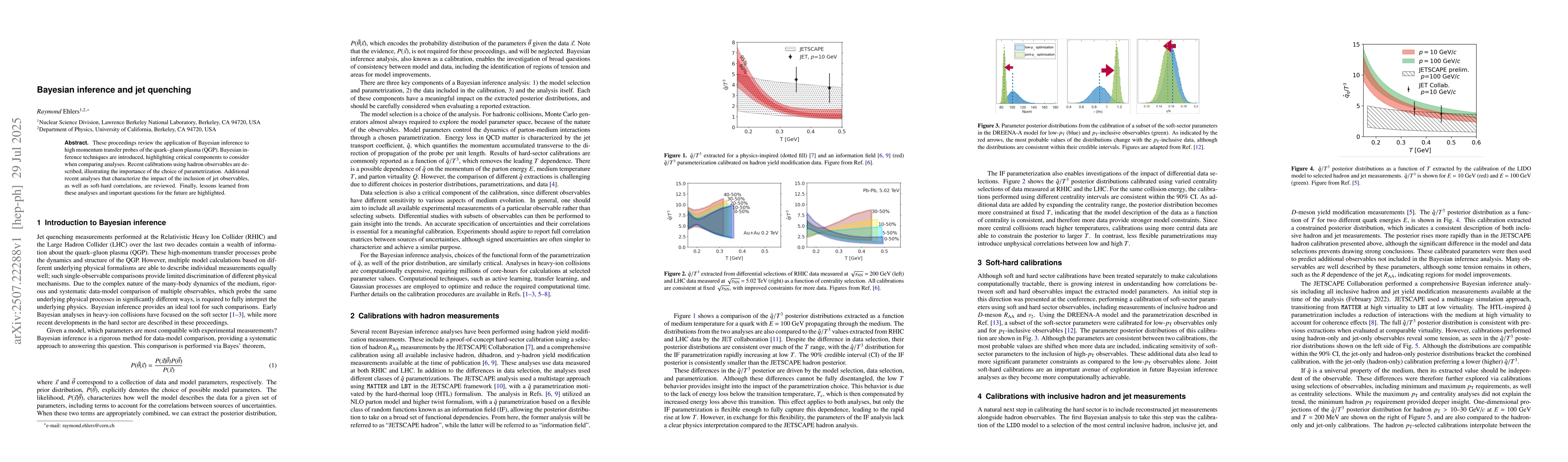Thumbnail for Bayesian inference and jet quenching