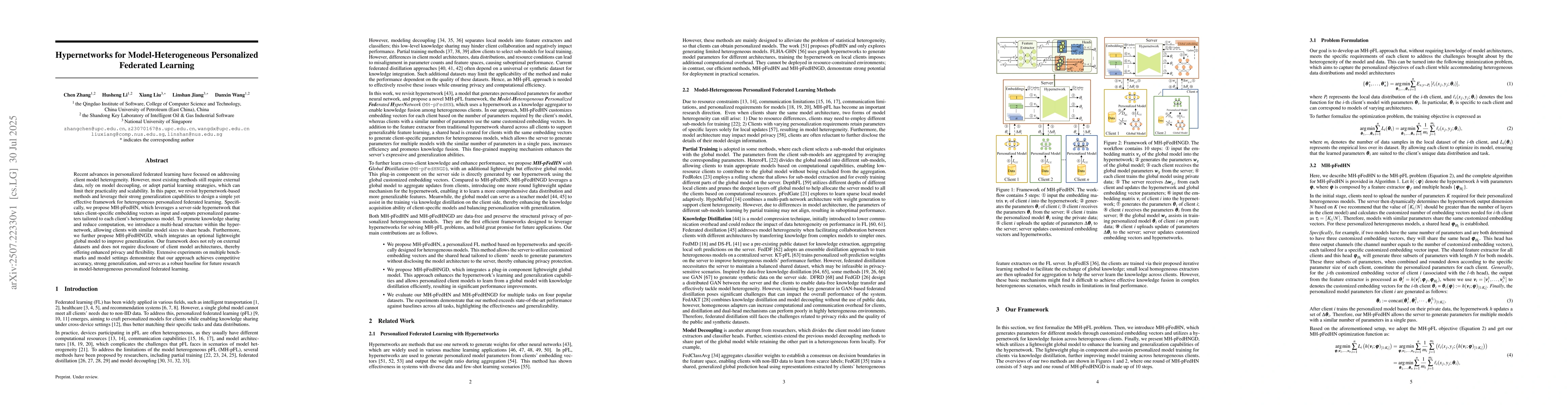 Thumbnail for Hypernetworks for Model-Heterogeneous Personalized Federated Learning