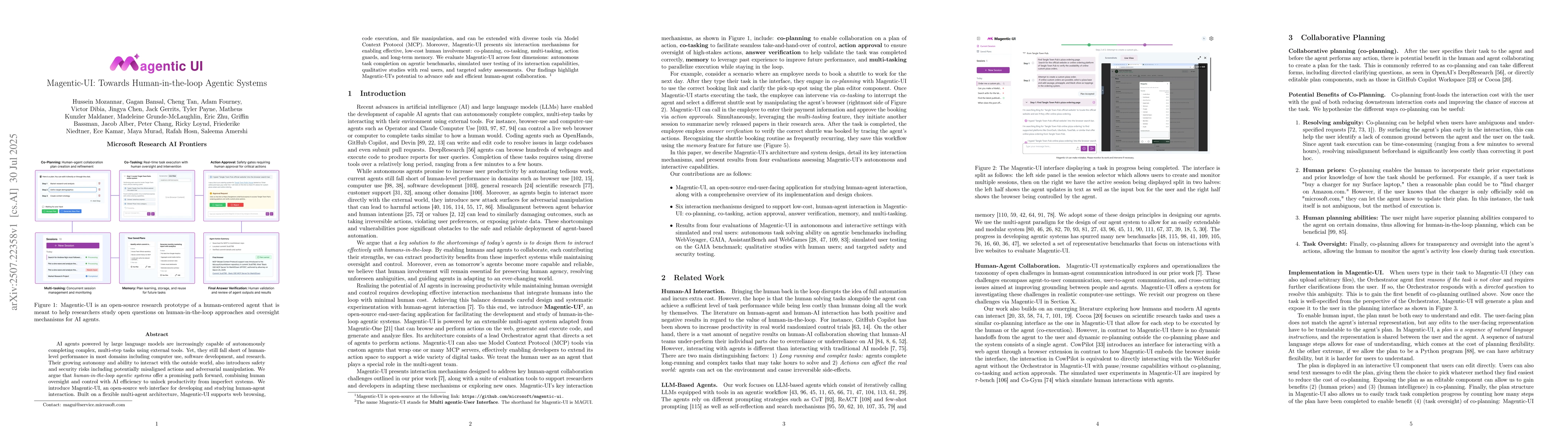 Thumbnail for Magentic-UI: Towards Human-in-the-loop Agentic Systems