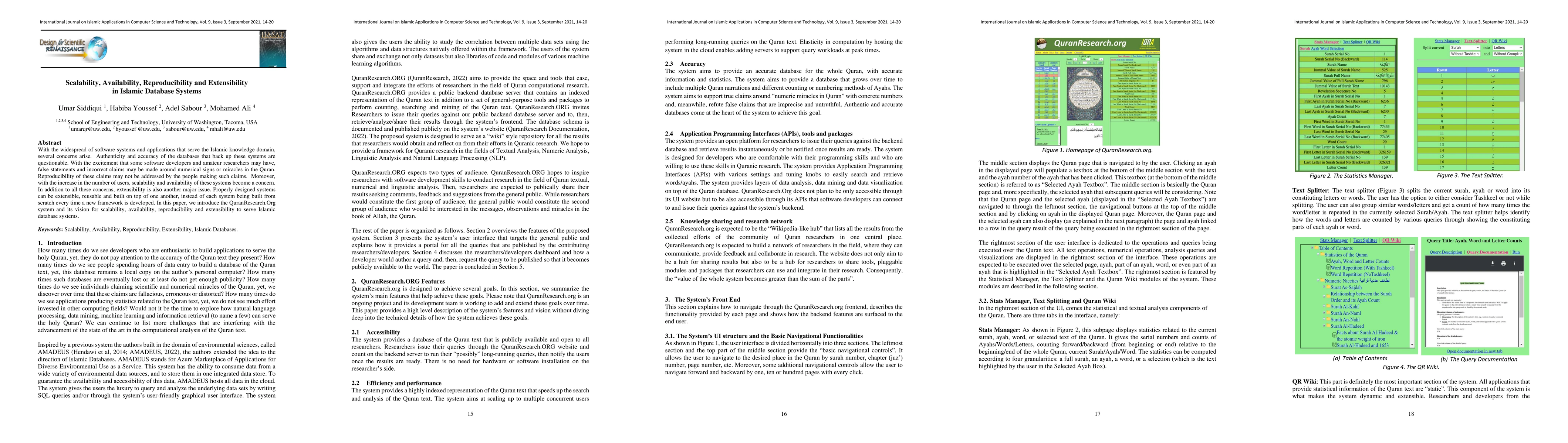 Thumbnail for Scalability, Availability, Reproducibility and Extensibility in Islamic
  Database Systems