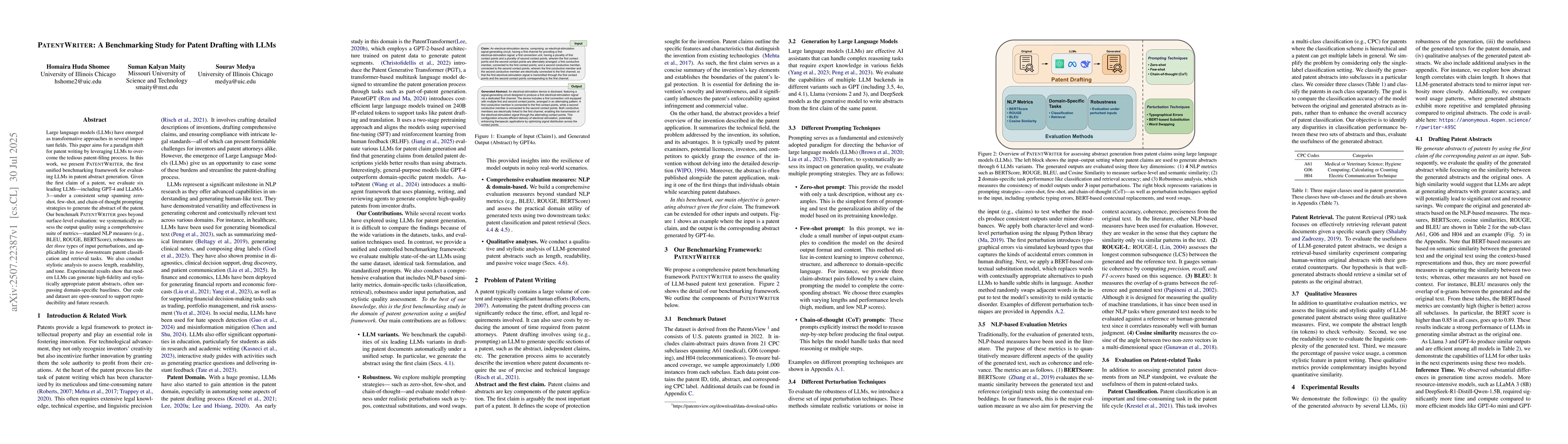 Thumbnail for PATENTWRITER: A Benchmarking Study for Patent Drafting with LLMs