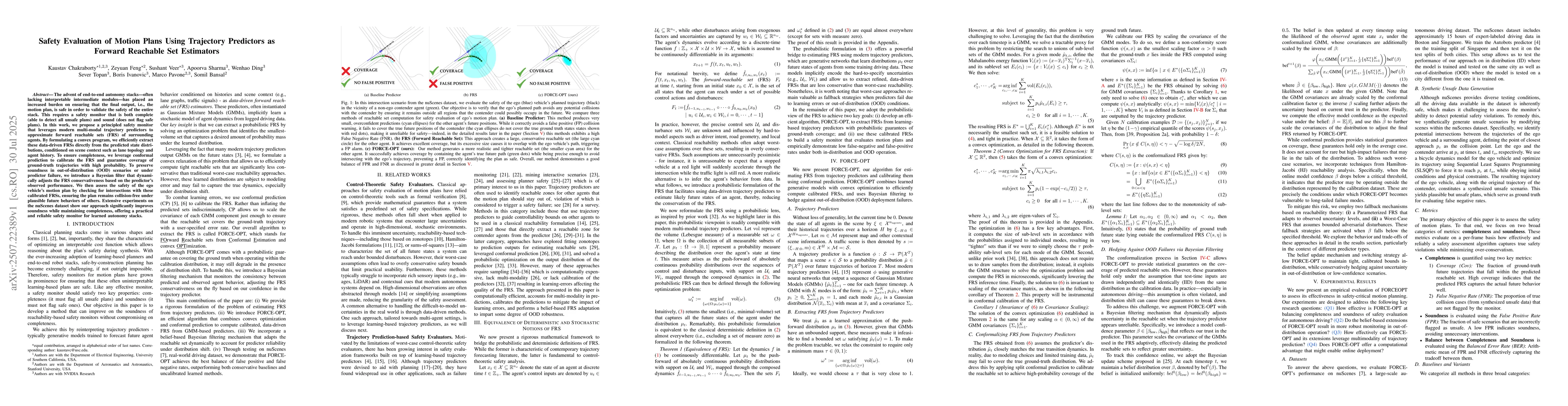 Thumbnail for Safety Evaluation of Motion Plans Using Trajectory Predictors as Forward
  Reachable Set Estimators