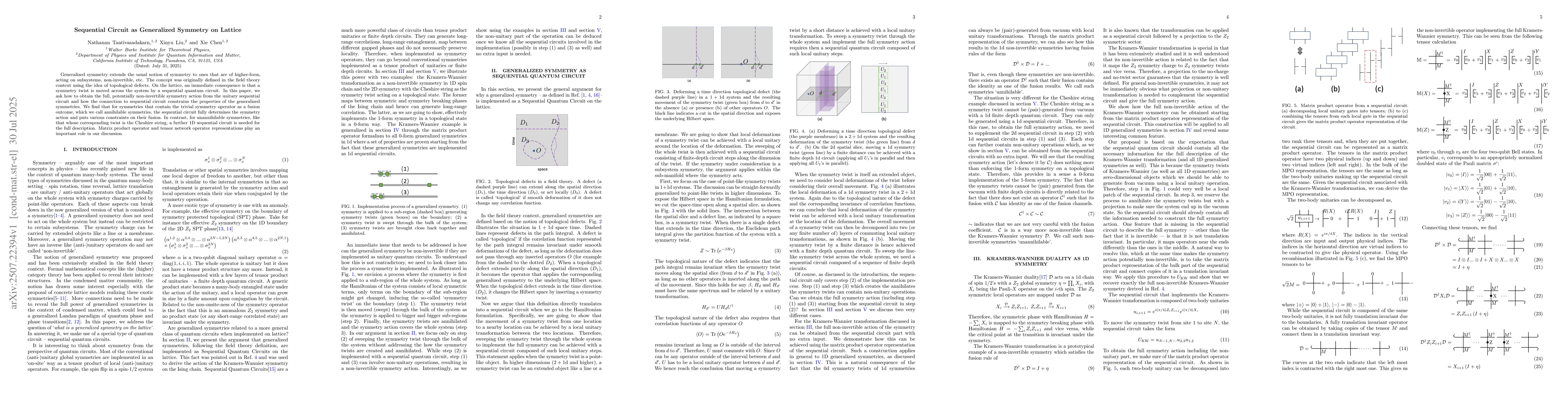Thumbnail for Sequential Circuit as Generalized Symmetry on Lattice