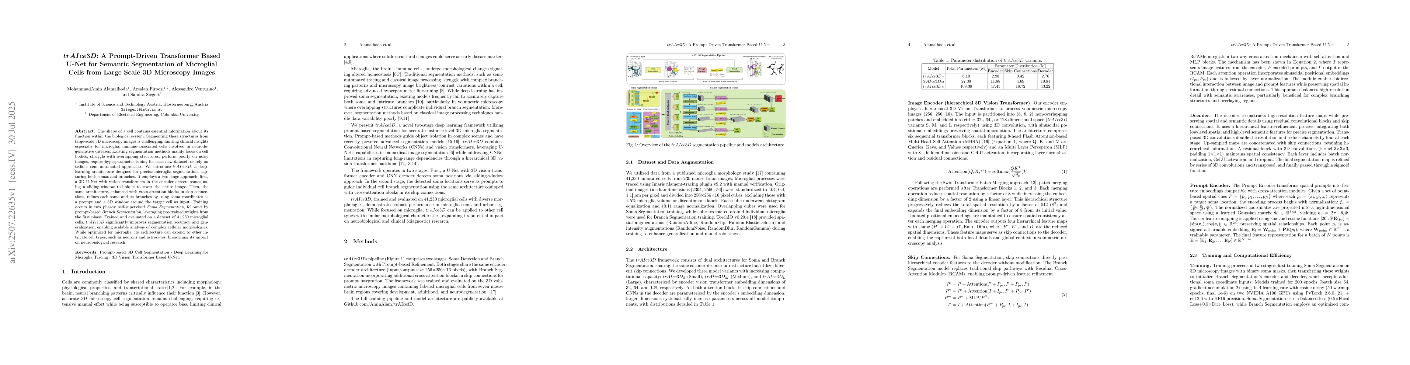 Thumbnail for trAIce3D: A Prompt-Driven Transformer Based U-Net for Semantic
  Segmentation of Microglial Cells from Large-Scale 3D Microscopy Images