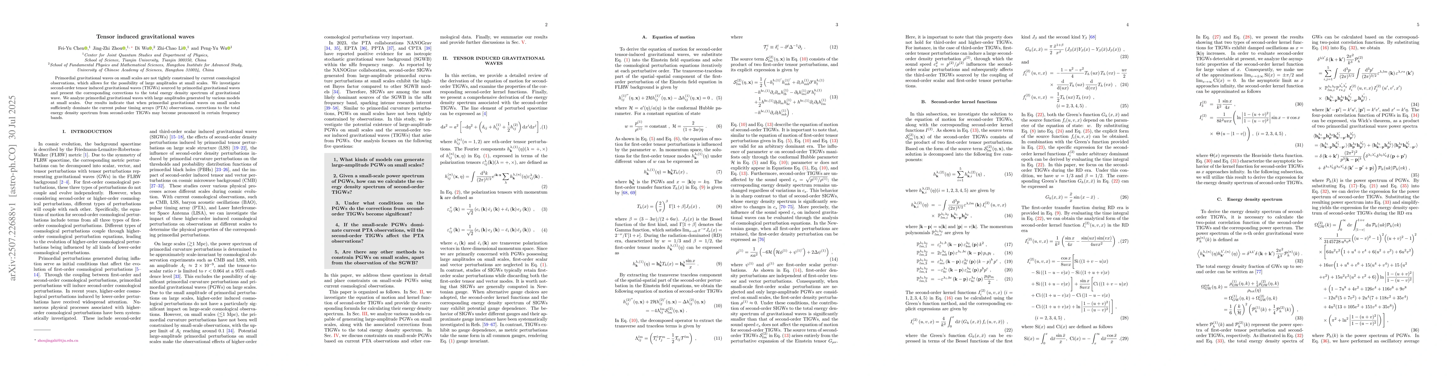 Thumbnail for Tensor induced gravitational waves