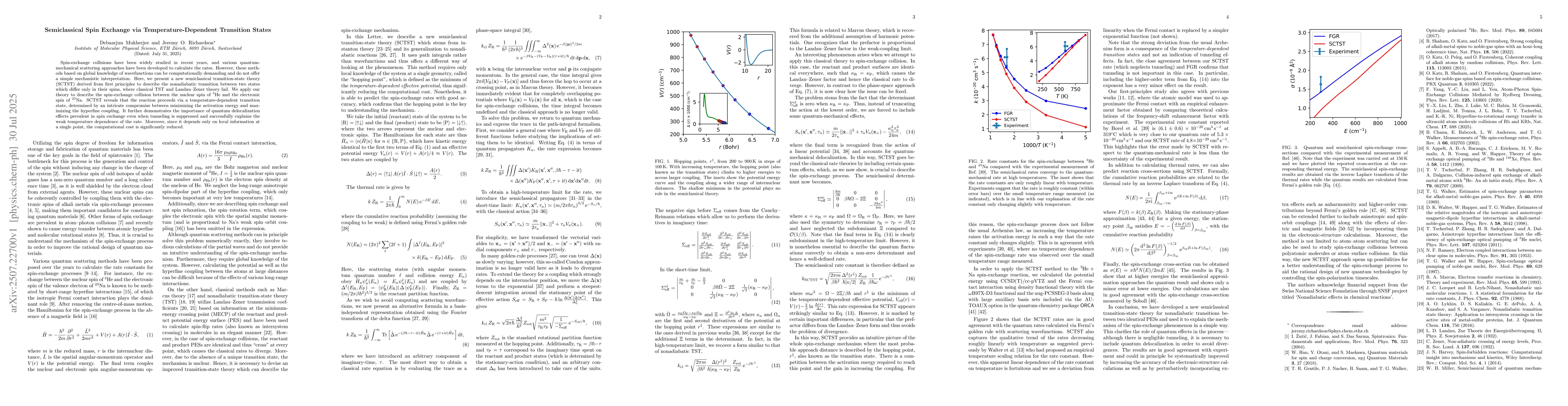 Thumbnail for Semiclassical Spin Exchange via Temperature-Dependent Transition States