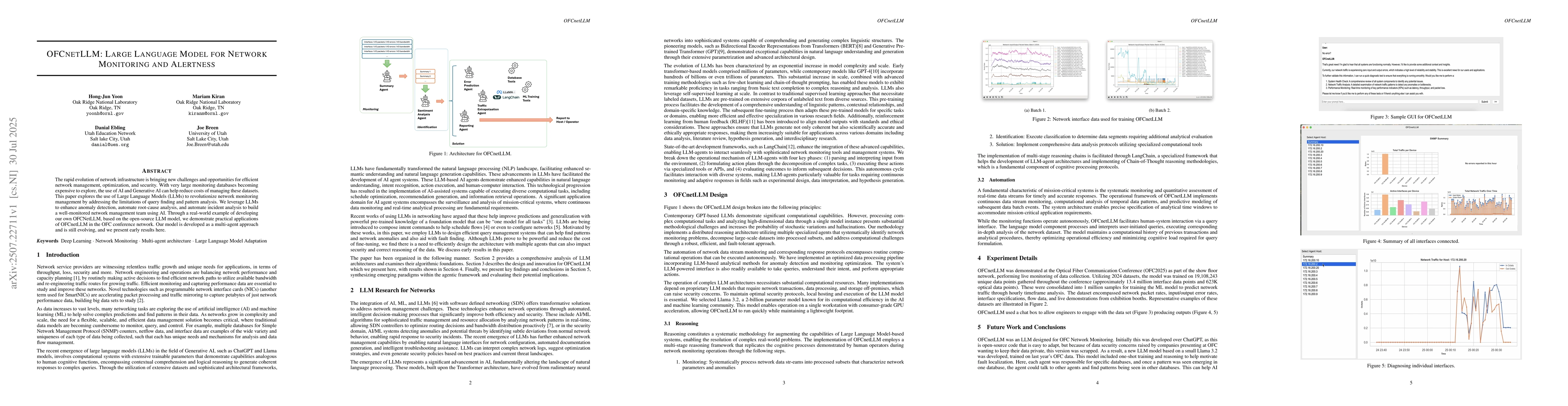 Thumbnail for OFCnetLLM: Large Language Model for Network Monitoring and Alertness