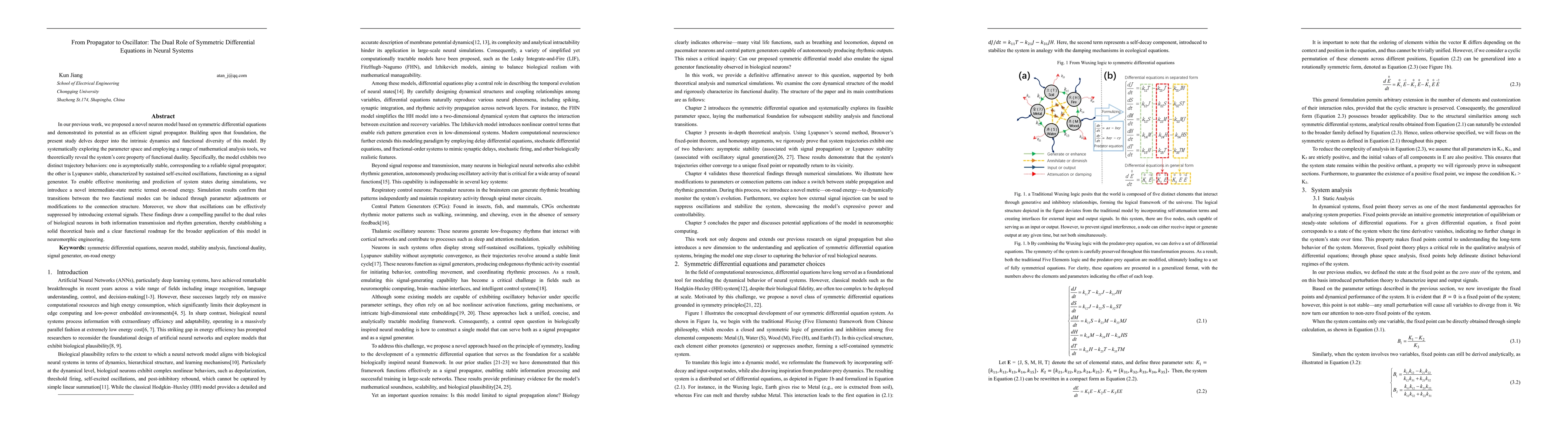 Thumbnail for From Propagator to Oscillator: The Dual Role of Symmetric Differential
  Equations in Neural Systems