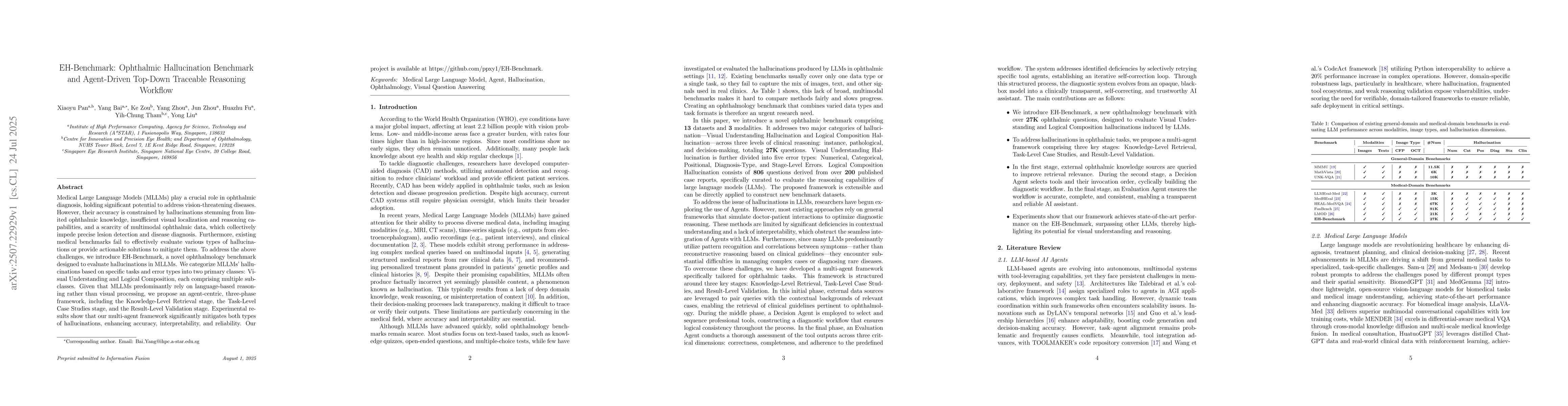 Thumbnail for EH-Benchmark Ophthalmic Hallucination Benchmark and Agent-Driven
  Top-Down Traceable Reasoning Workflow