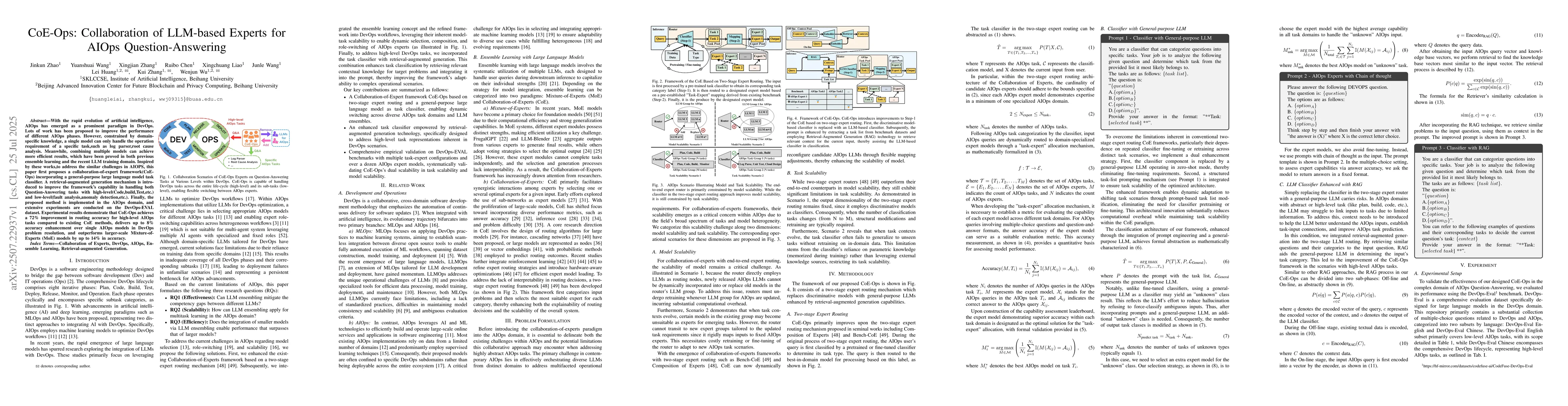 Thumbnail for CoE-Ops: Collaboration of LLM-based Experts for AIOps Question-Answering